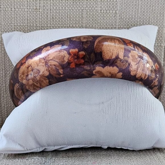 Fashion Wrist Band Cuff Band Bangle Style Bracelet Purple Tone Wrist Jewelry - Picture 10 of 10